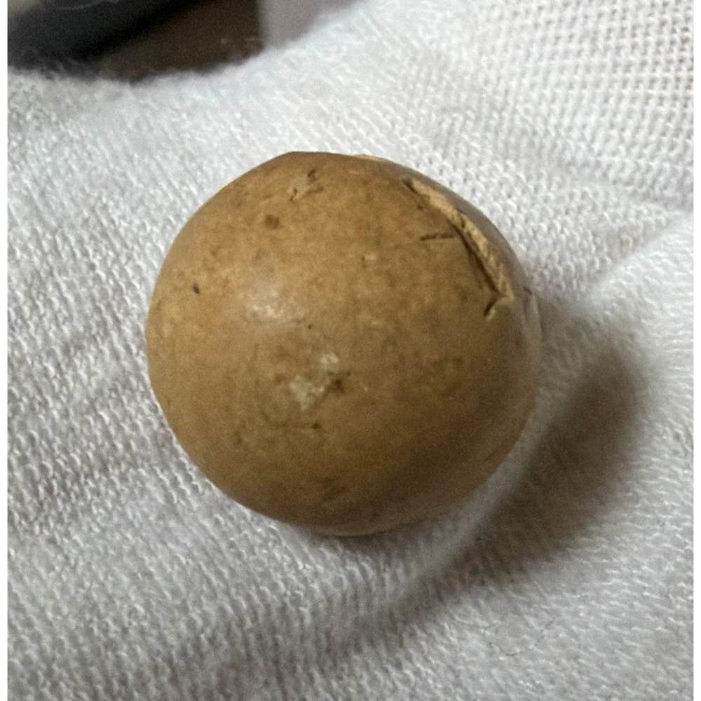 Antique Lot of 4 Clay Marbles As Is Yellow Brown Red